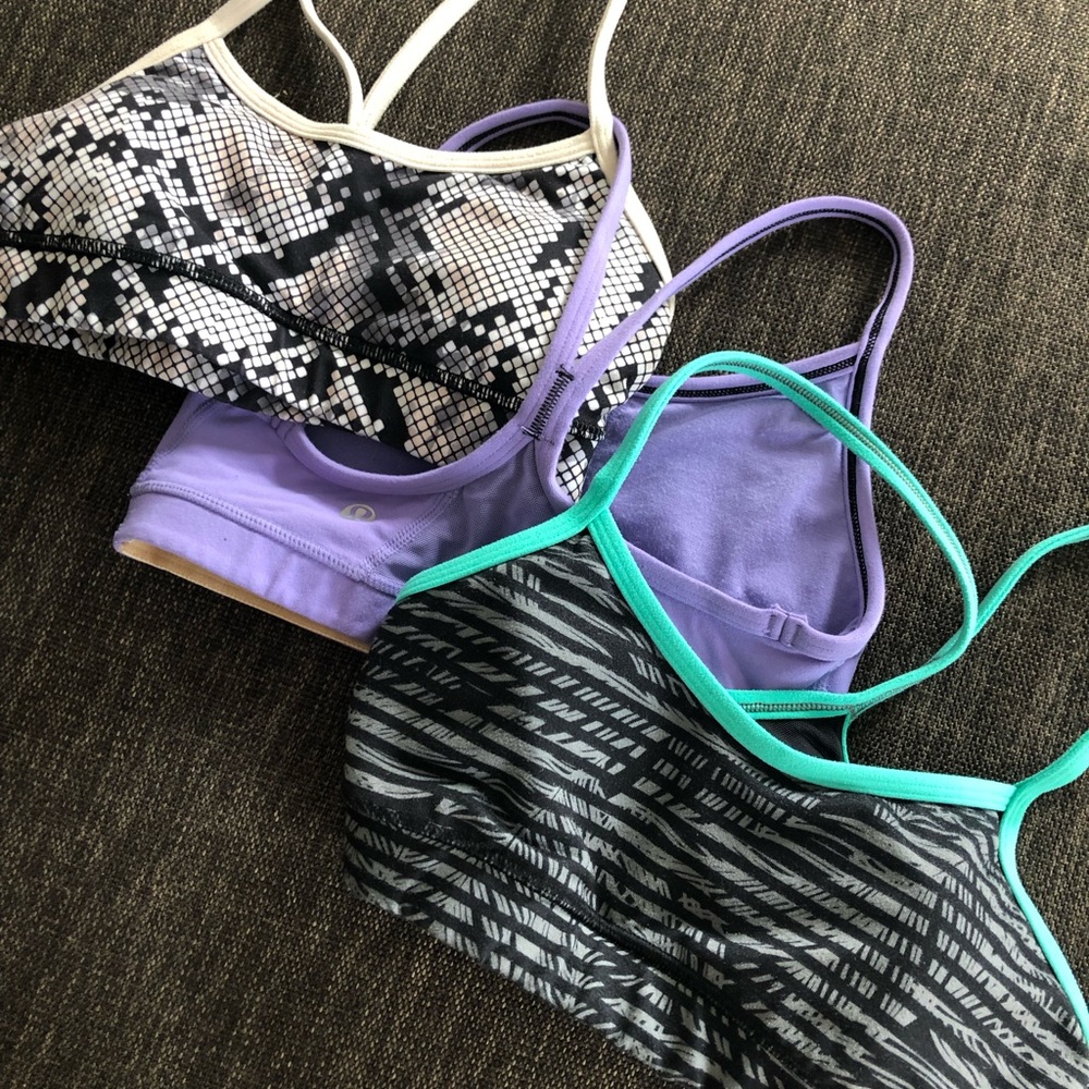 Lululemon - 3 pack of Flow Y bras size 2